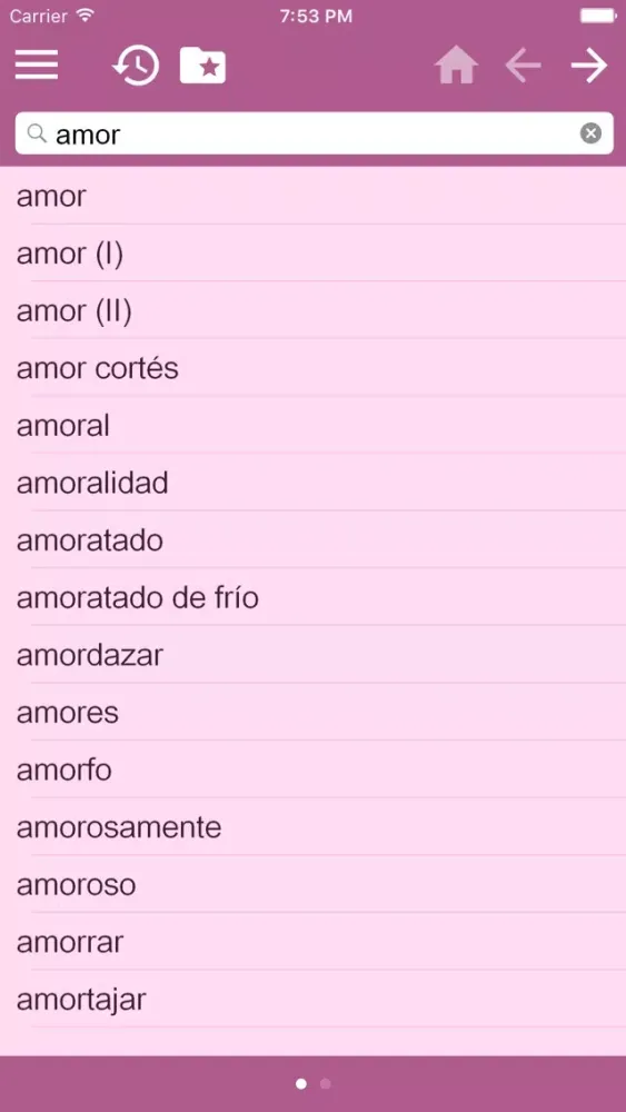 ภาพหน้าจอของ English <-> Spanish Dictionary Free