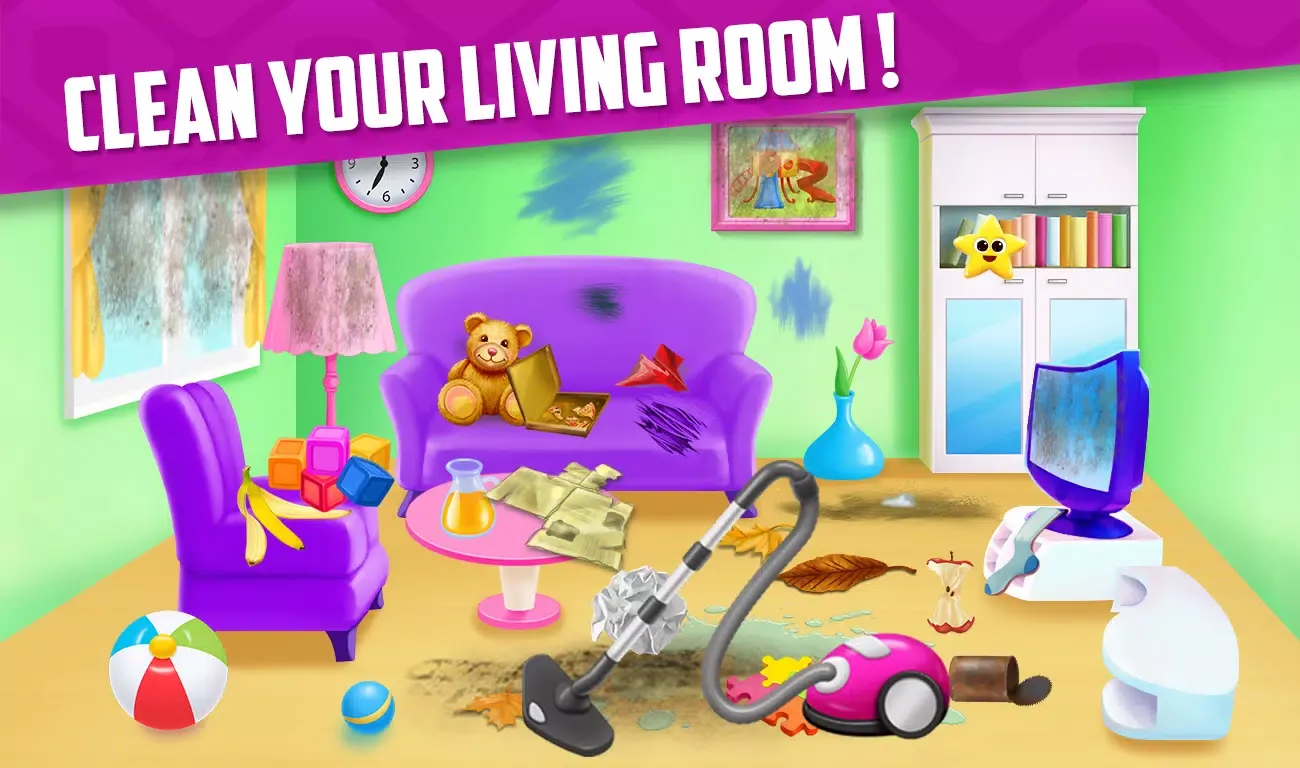 Messy House Cleaning Game应用截图