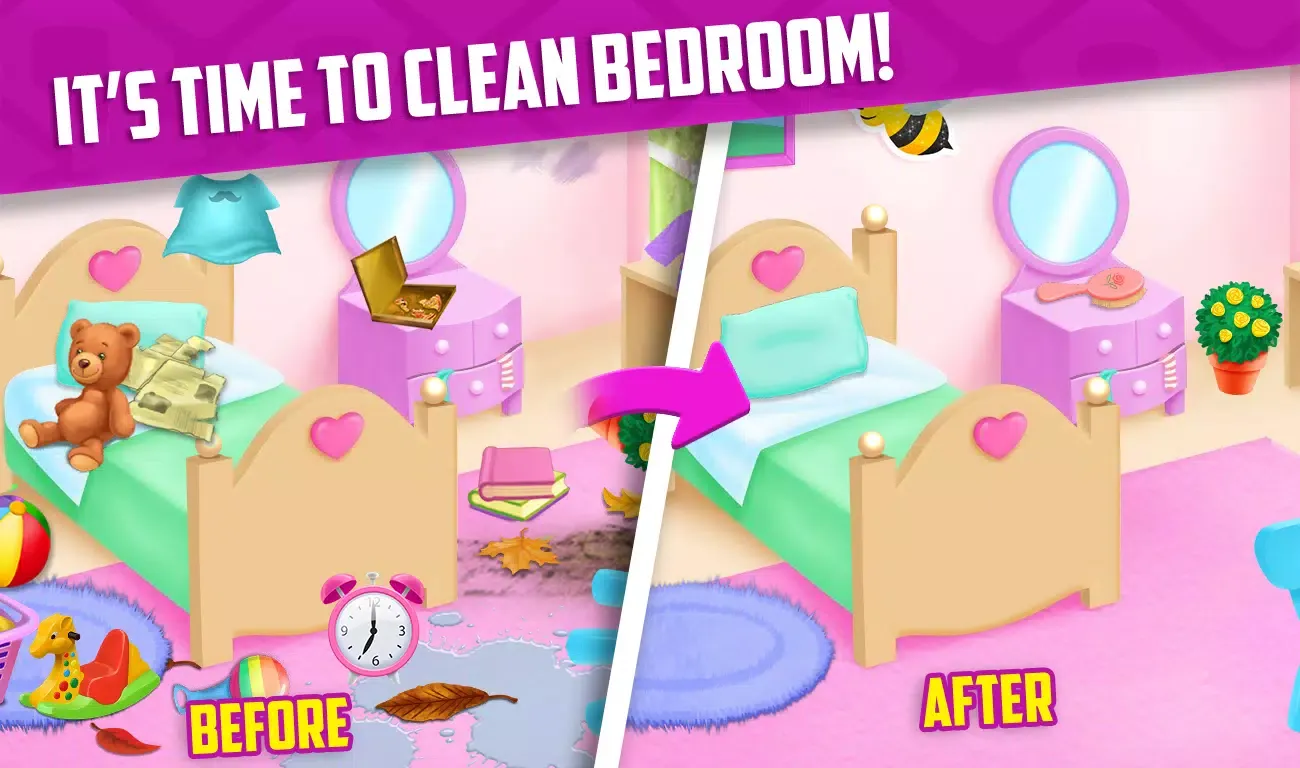 Messy House Cleaning Game应用截图