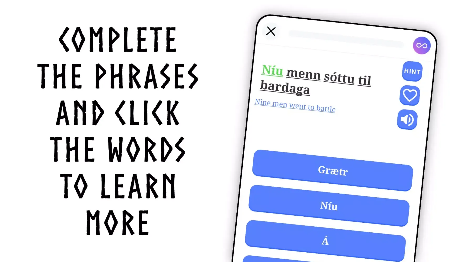 Screenshot di Learn Old Norse