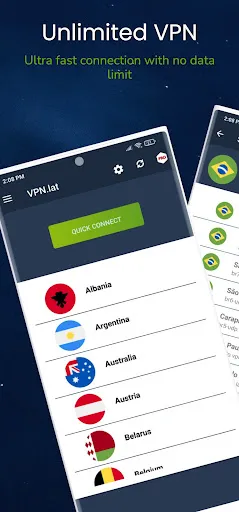 Capturas de tela do VPN.lat: Fast and secure proxy