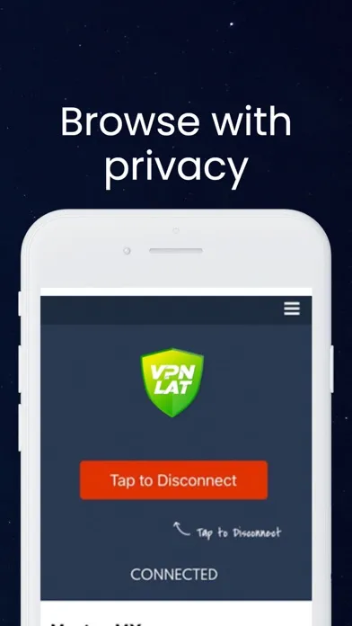 Capturas de tela do VPN.lat: unlimited and secure