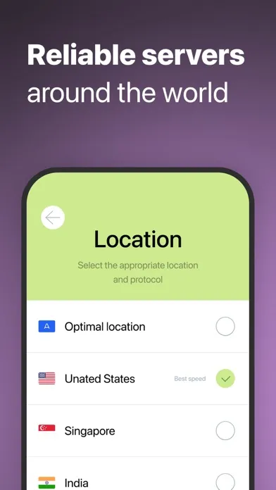 Captures d'écran de Malers VPN: IP Changer