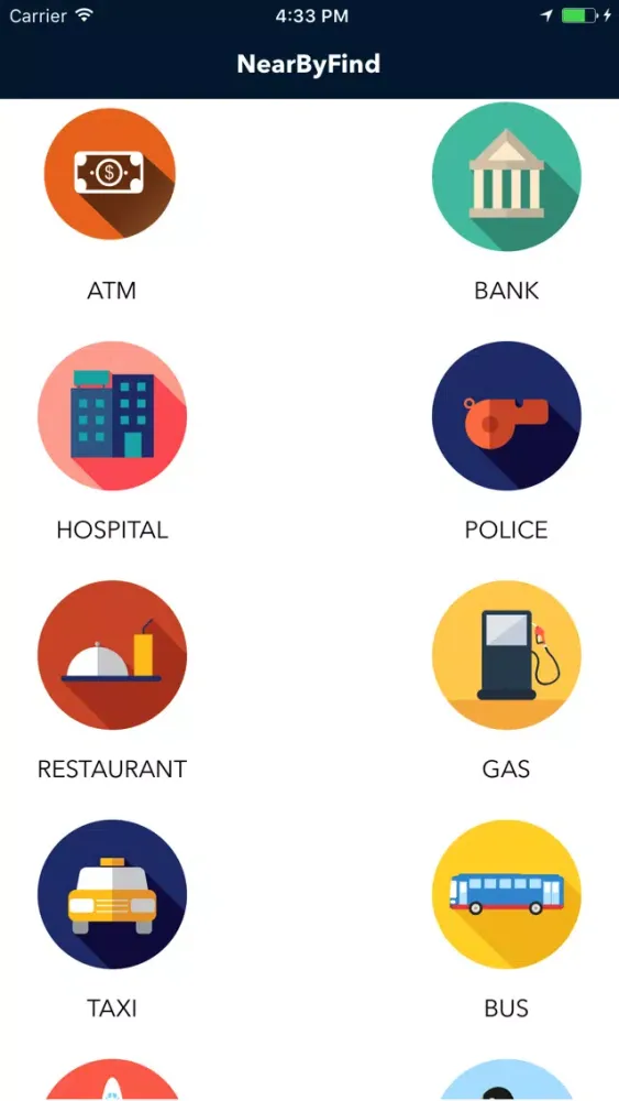 Скриншоты NearByFind