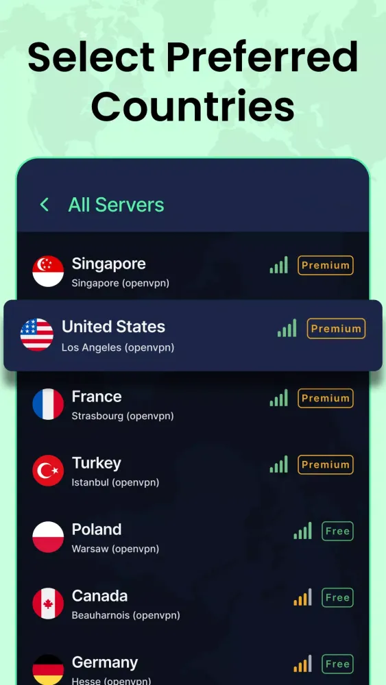 Bolt VPN Screenshots