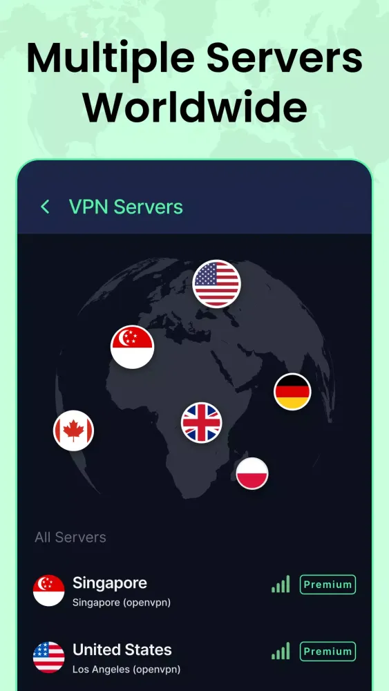Bolt VPN Screenshots