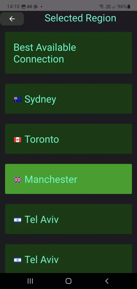 Captures d'écran de 18+ VPN
