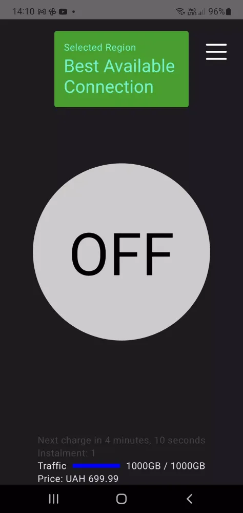 Captures d'écran de 18+ VPN