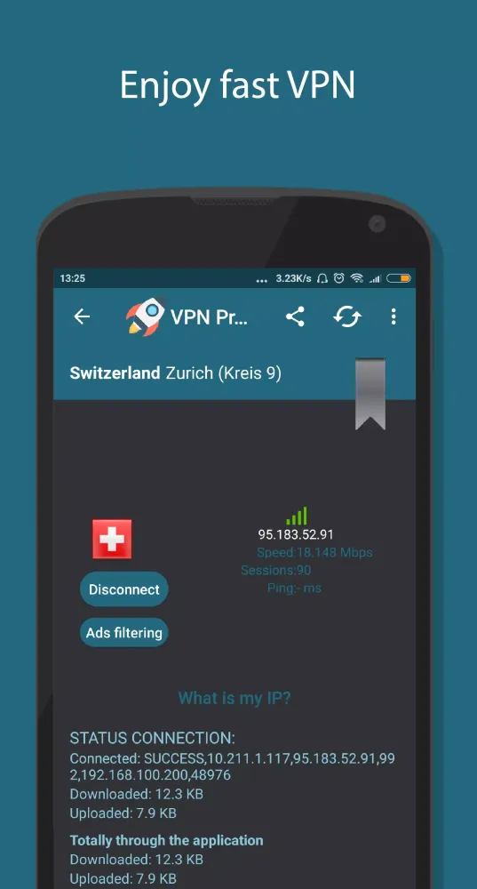 Captures d'écran de VPN Private