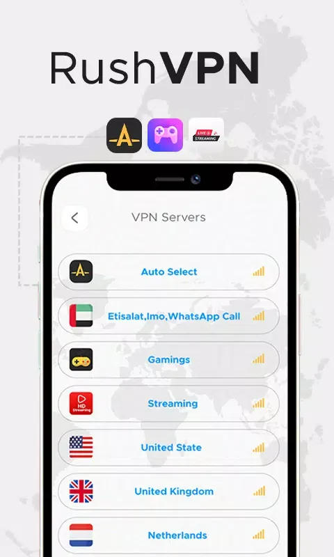 Ảnh chụp màn hình của Rush VPN - Secure VPN Proxy