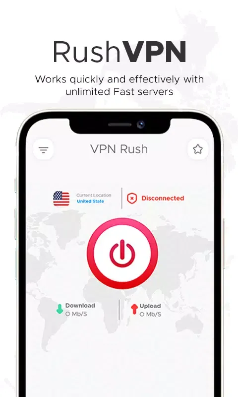 Ảnh chụp màn hình của Rush VPN - Secure VPN Proxy