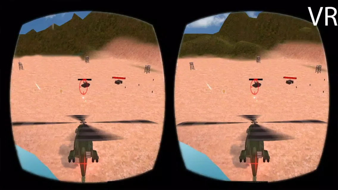 Capturas de tela do VR Helicopter War-Zone : Gun-ship Covert Attack 3D