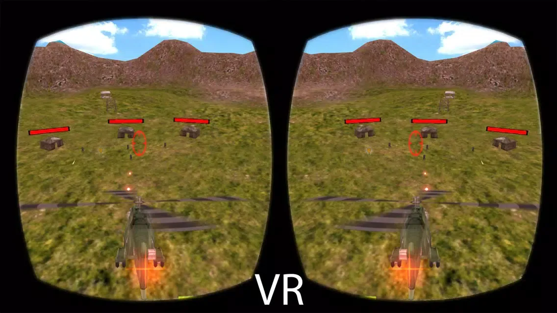 Capturas de tela do VR Helicopter War-Zone : Gun-ship Covert Attack 3D