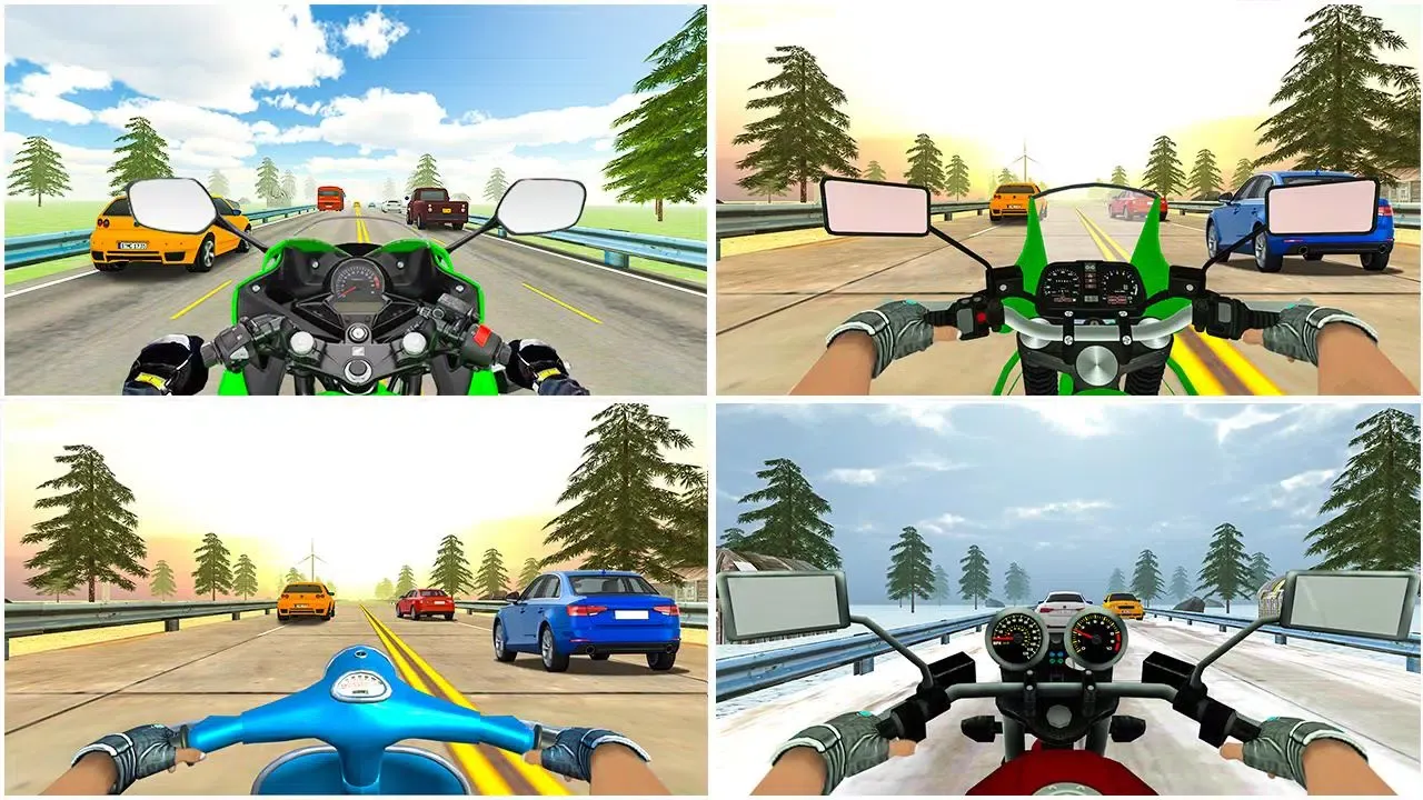 VR Highway Traffic Bike Racer Screenshots