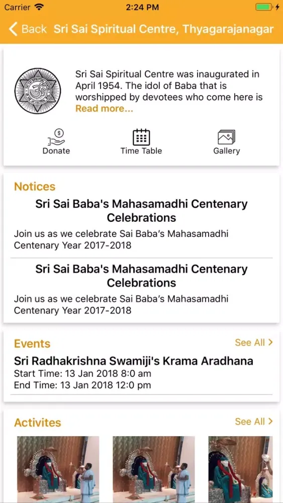 Sri Sai Spiritual Center应用截图