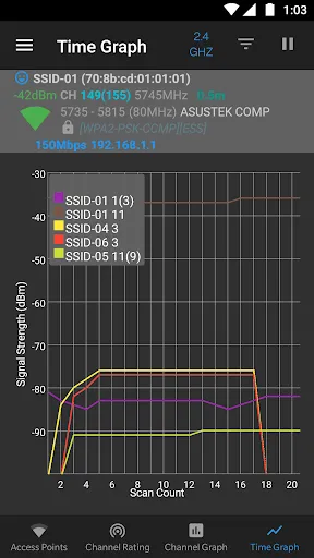 WiFi Analyzer (open-source) Screenshots