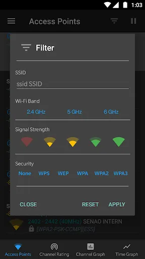 WiFi Analyzer (open-source) Screenshots