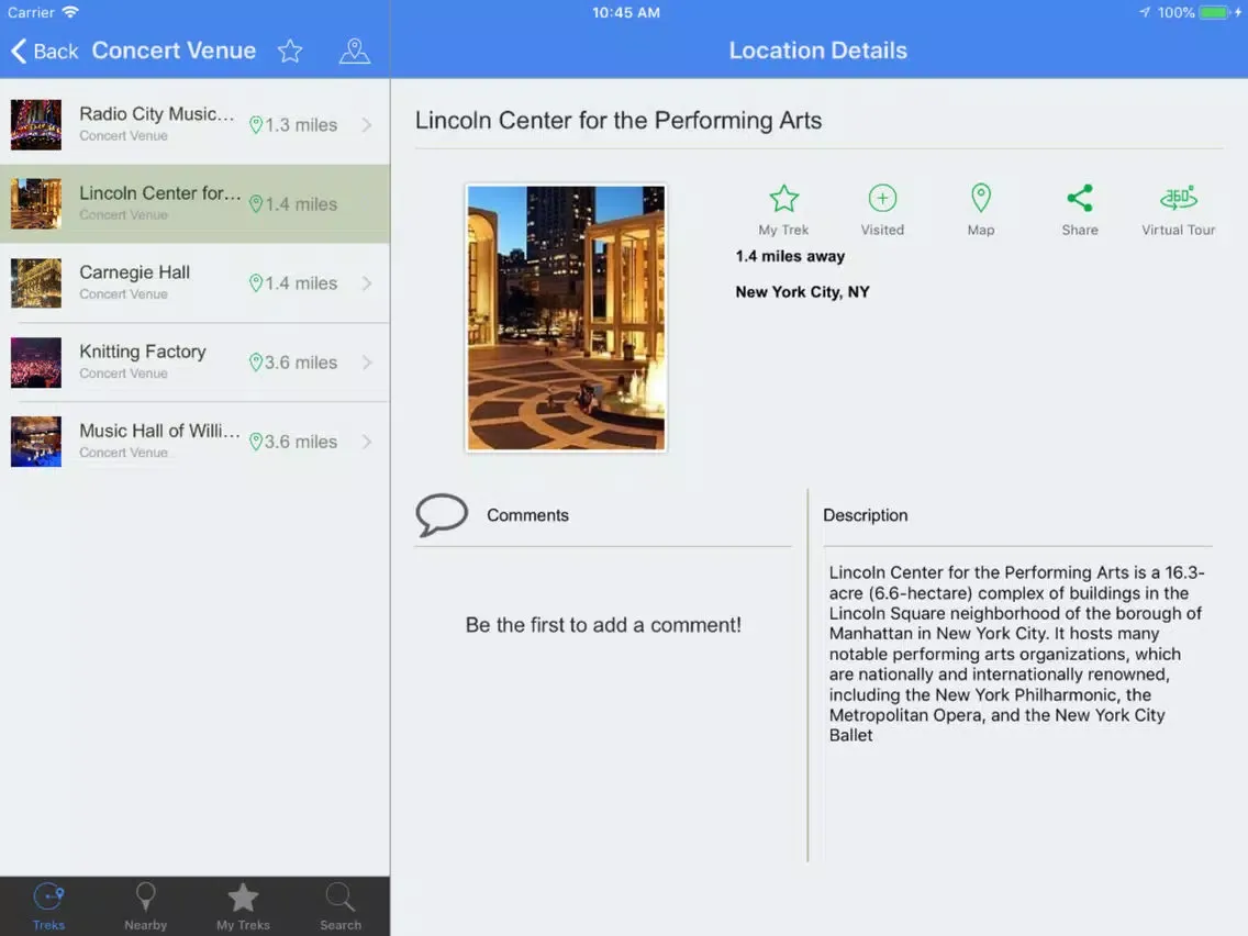 Zrzuty ekranu Conventional VR Guide: NYC iPad 
