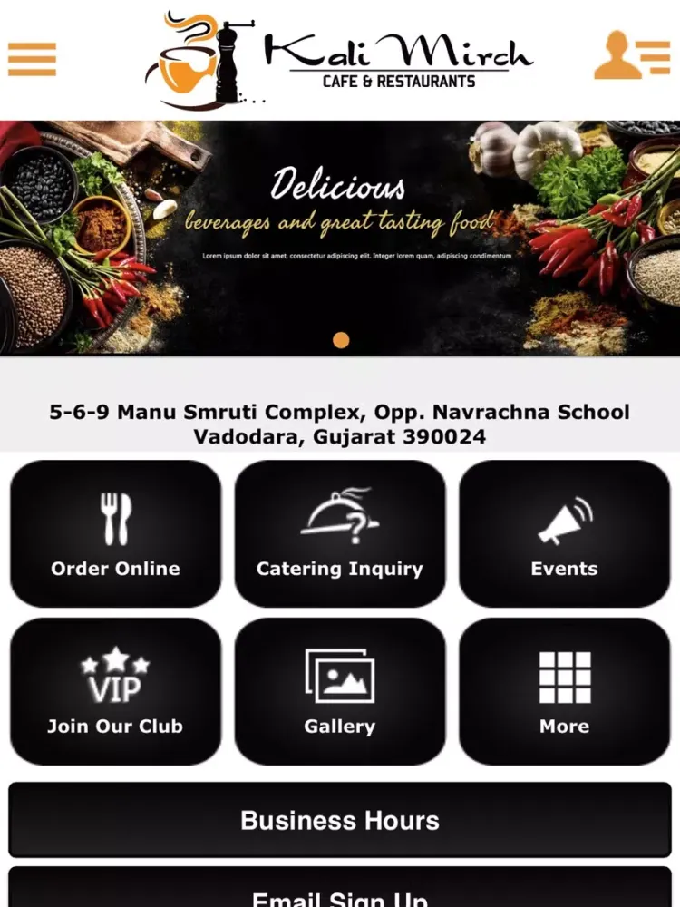 Kali Mirch Cafe and Restaurant iPad  سکرین شاٹس