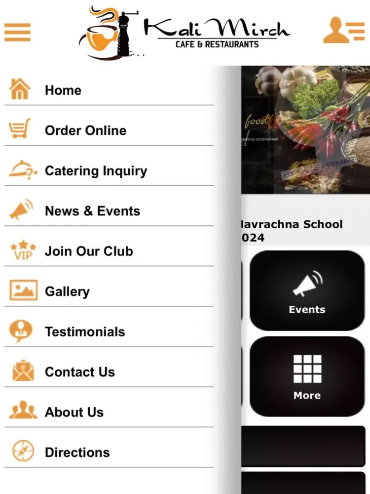 Kali Mirch Cafe and Restaurant iPad  سکرین شاٹس