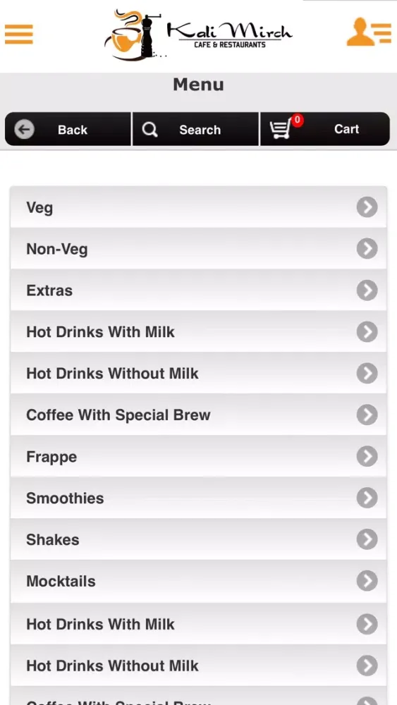 Kali Mirch Cafe and Restaurant سکرین شاٹس