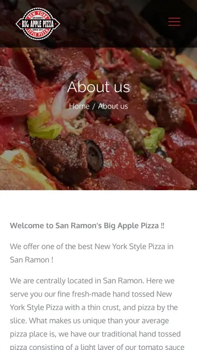 Tangkapan layar San Ramon's Big Apple Pizza