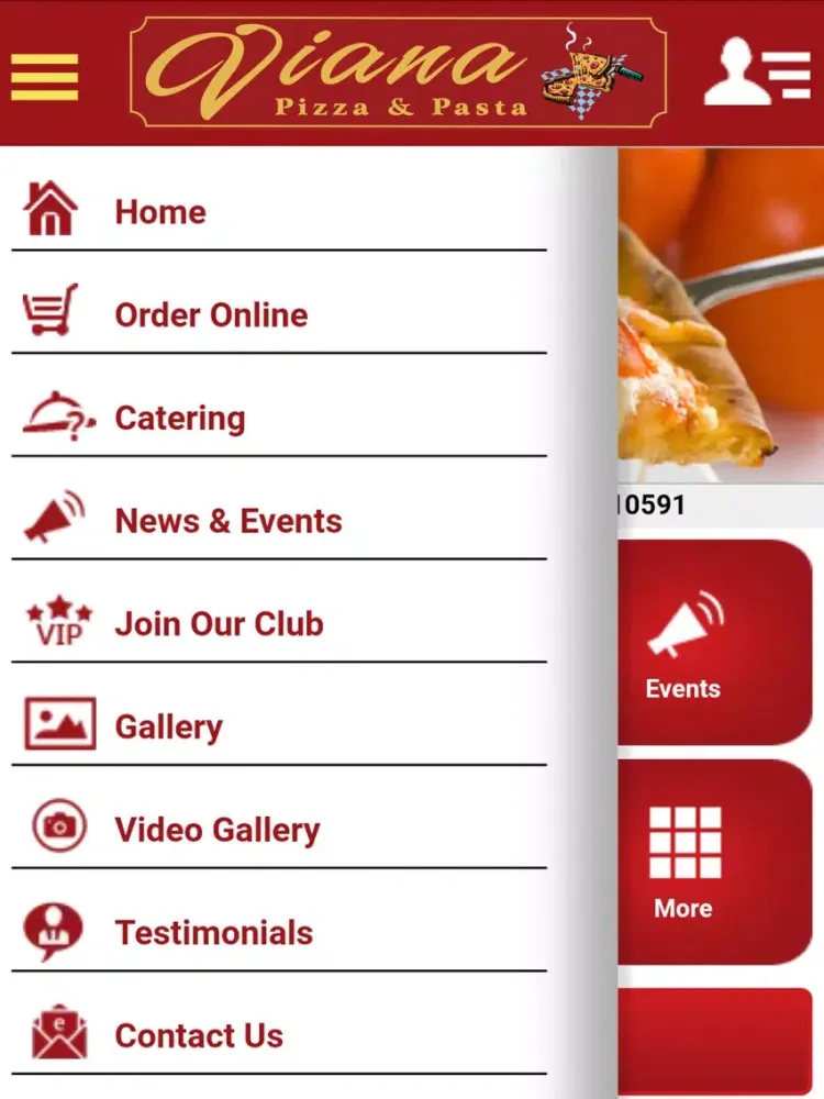 Viana Pizza And Pasta iPad 應用截圖