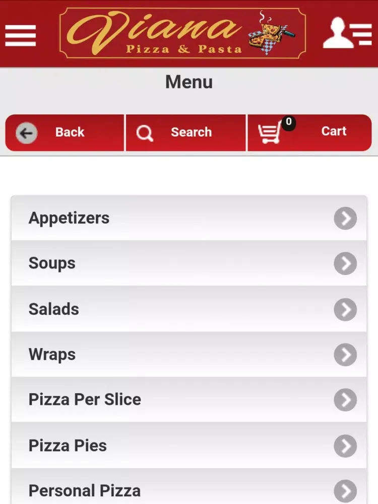 Viana Pizza And Pasta iPad 應用截圖