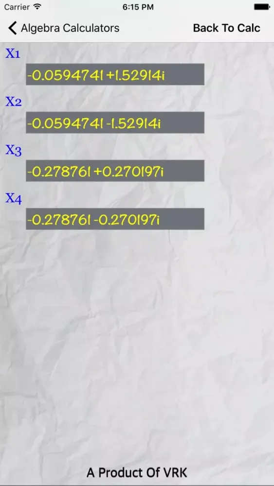 Algebra Calculators স্ক্রিনশট