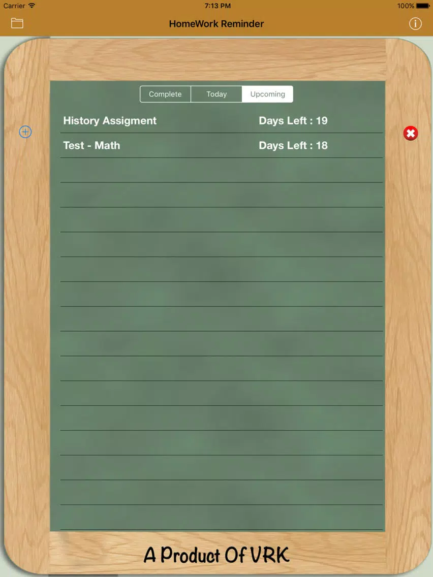 HomeWork Reminder iPad  Ekran Görüntüleri