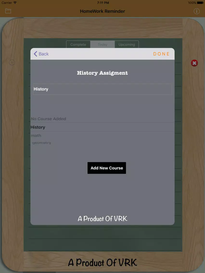 HomeWork Reminder iPad  Ekran Görüntüleri