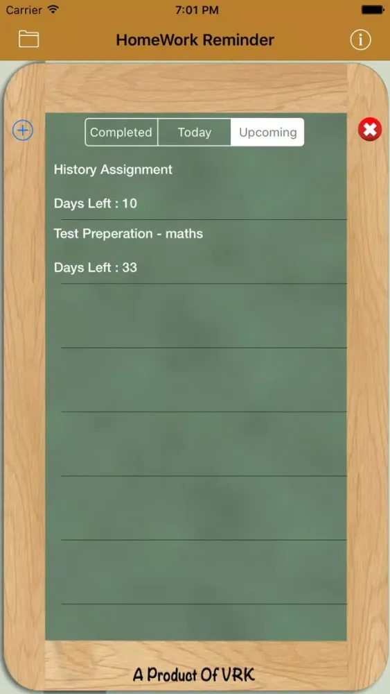 Ảnh chụp màn hình của HomeWork Reminder