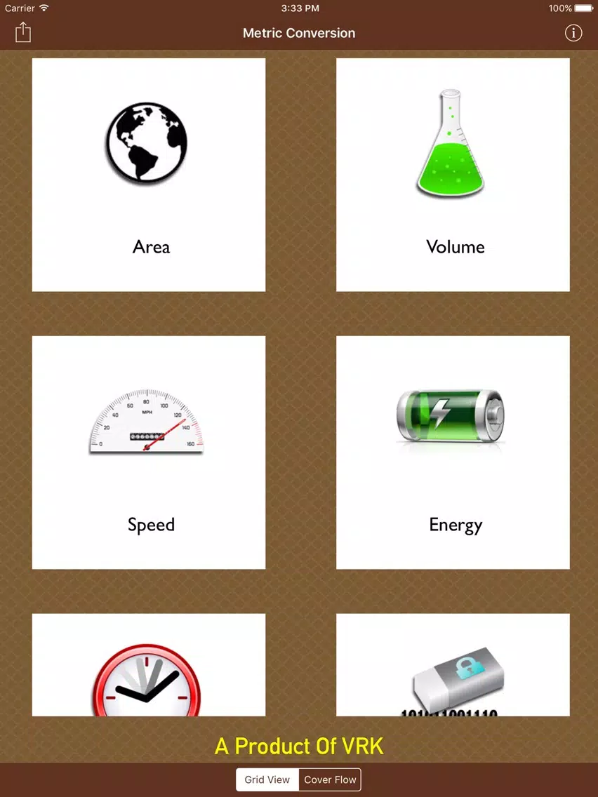 Metric Conversions iPad  Screenshots