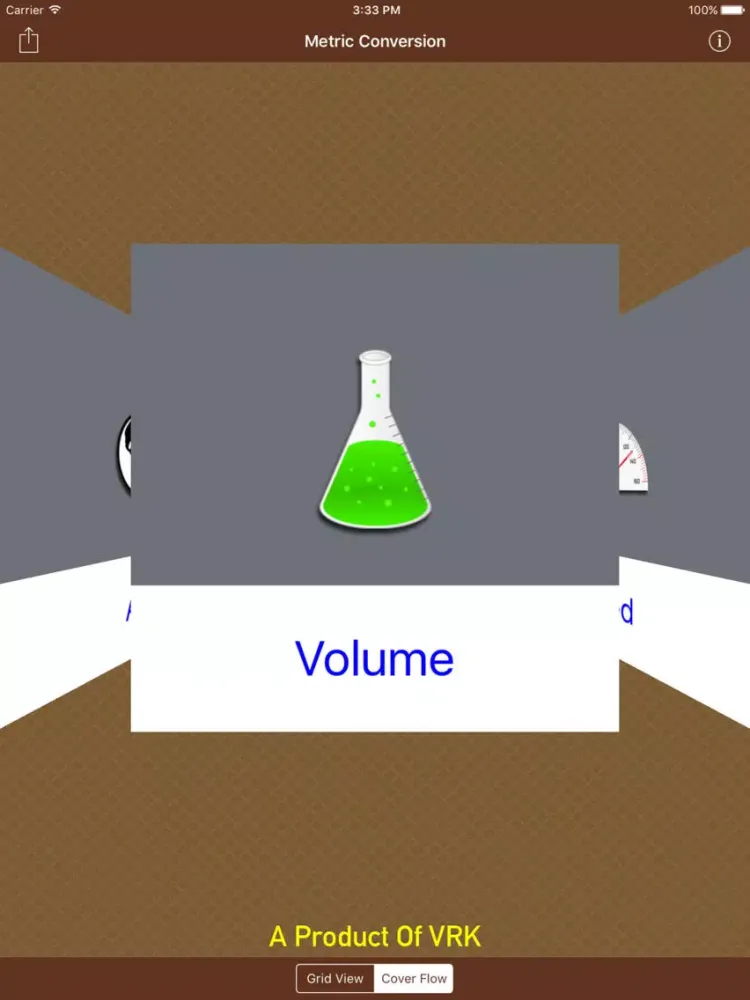 Tangkapan layar Metric Conversions iPad 