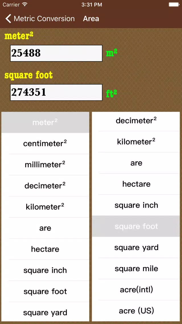Metric Conversions Screenshots
