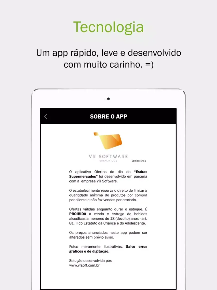 Screenshot di Esdras Supermercados iPad 