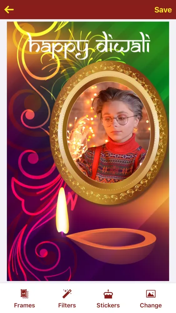 Diwali Photo Frame - DP Maker应用截图