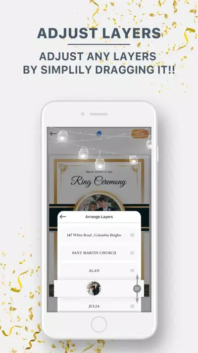Tangkapan layar Invitation Maker Studio: RSVP