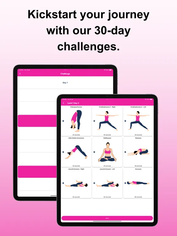 Yoga World - Daily Workouts iPad 应用截图