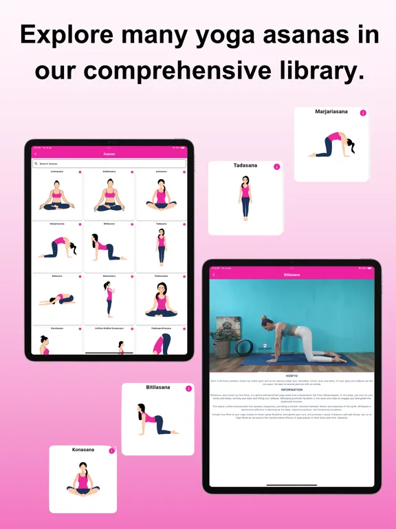 Yoga World - Daily Workouts iPad 应用截图