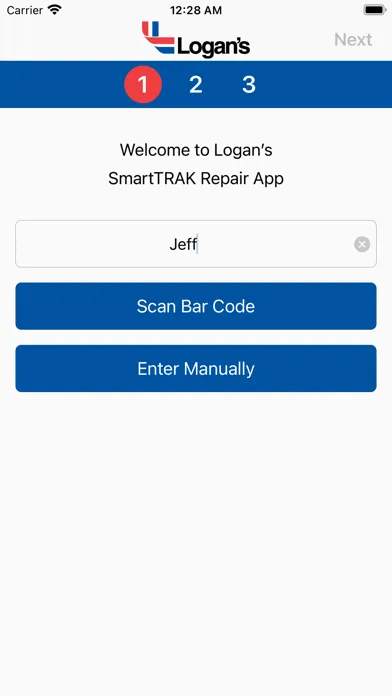 Logan’s SmartTRAK Repair App Screenshots