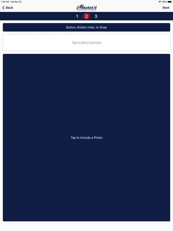 Maurer's Garment Repair iPad 應用截圖