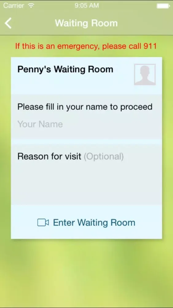 Zrzuty ekranu VSee Waiting Room