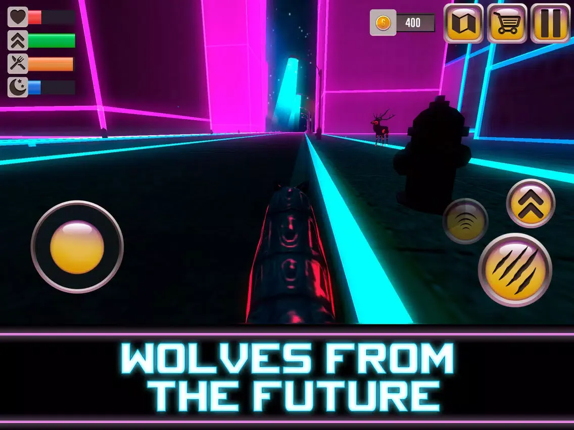 ภาพหน้าจอของ Cyborg Wolf Sim iPad 