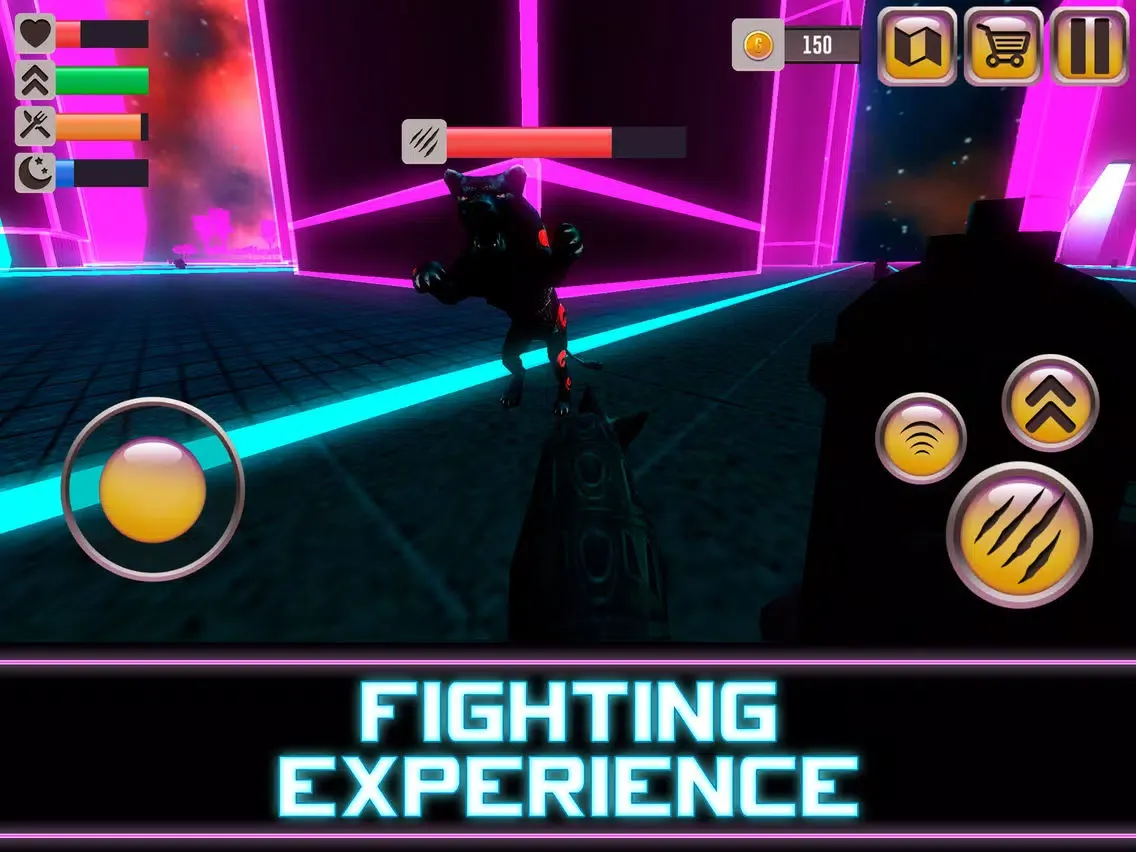 ภาพหน้าจอของ Cyborg Wolf Sim iPad 