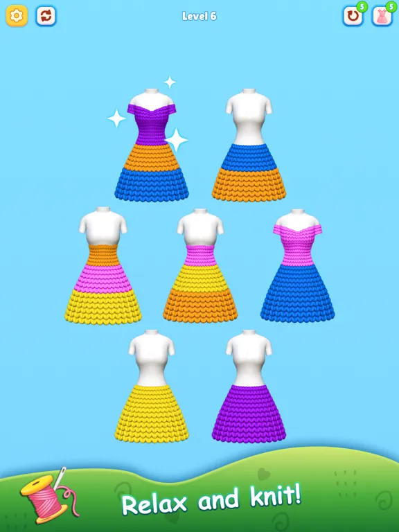 Knitting Puzzle - Color Sort iPad  스크린샷