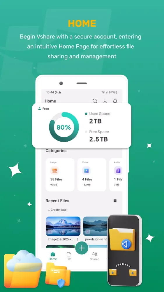 Screenshot di vShare : File transfer app