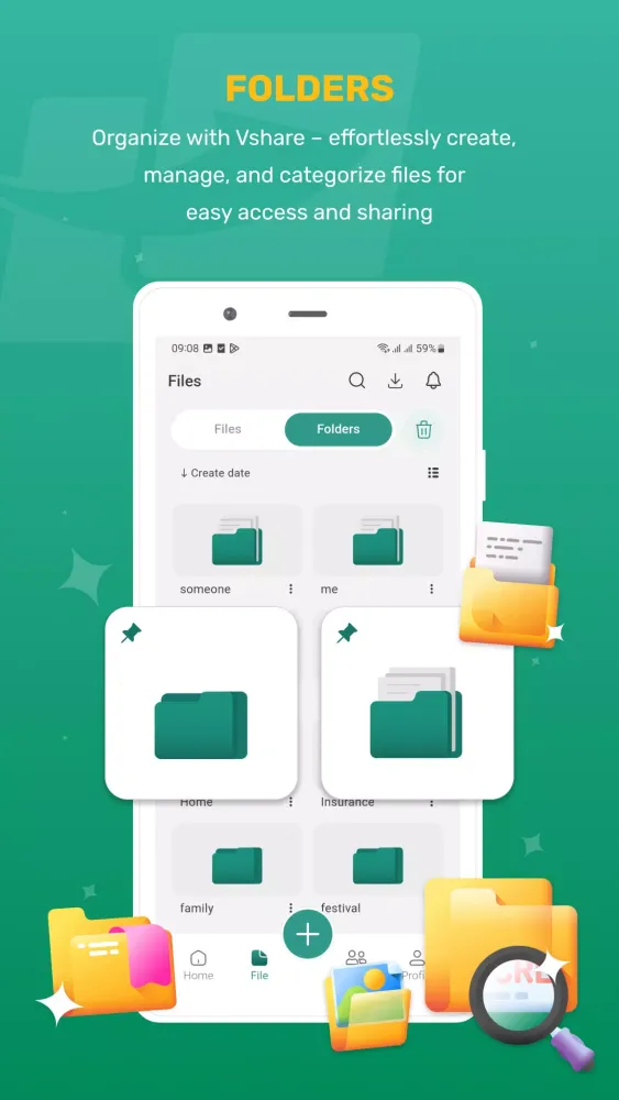 Screenshot di vShare : File transfer app