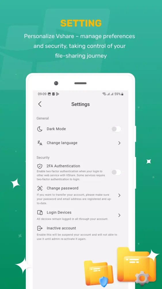 Screenshot di vShare : File transfer app