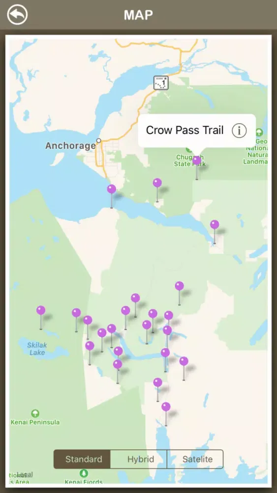 Alaska Hiking Trails Screenshots
